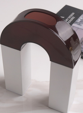 现代轻奢n形花器样板房装饰摆件电视柜玄关酒柜创意几何拱门摆设