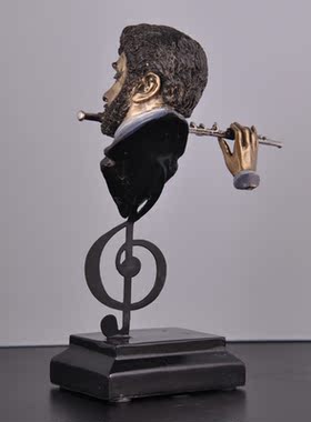 音符雕塑像咖啡厅配饰创意摆件