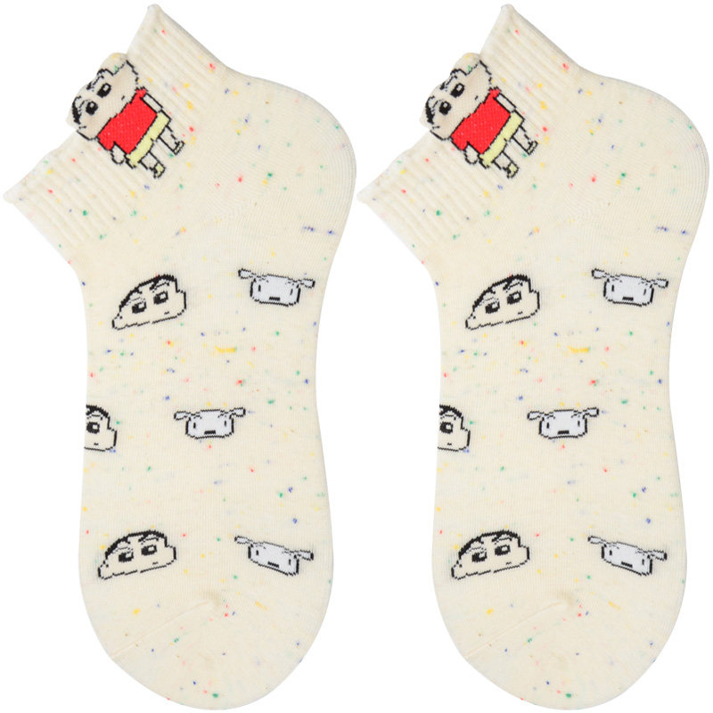 卡通动漫人物袜子女四季百搭薄款白色小短袜日系棉袜可爱学生少女,淘宝优惠券,粉丝福利购,淘宝优惠卷
