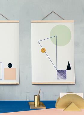 丹麦黄铜桌面纸巾架托盘