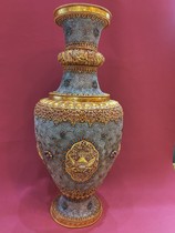 Wisdom Sorrow Buddha Edge Nepal White Bronze Pinch Silk Studded Vase High 60 cm for flower pendulum piece one