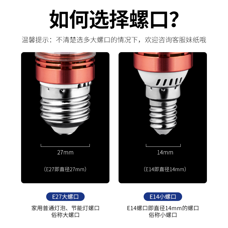 新款灯泡led节能灯e27e14螺口家用照明超亮玉米灯暖光源三色正品