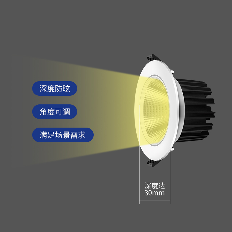 cob小射灯家用led天花灯嵌入式客厅开孔5.5cm6公分牛眼聚光小筒灯 - 图2