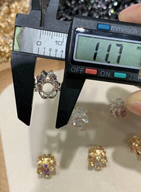 包金保色镶锆石花隔珠钟铃铛吊坠元宝串珠散珠手串diy饰品配件