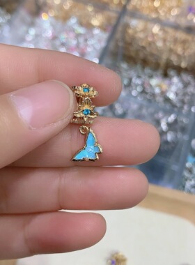 包金镶锆石串珠饰品配件延长安全链扣头三通手串强保色花朵款