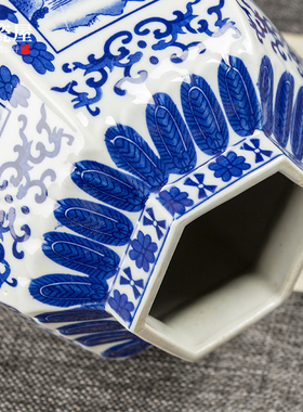 中式风陶瓷青花瓷新居酒柜装饰品