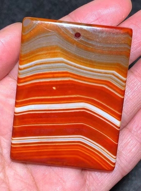 战国红色缠丝玛瑙玉髓水滴吊坠男女款挂件本命年项链长款毛衣链