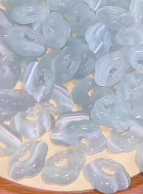 新中式猫眼石平安锁吊坠项链女2024新款毛衣链轻奢小众配饰