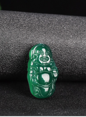 玉髓弥勒佛挂件玉石玉器五彩玉吊坠会销礼品