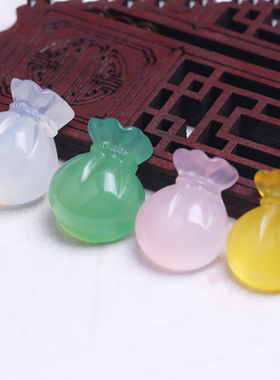 汉服玉髓钱袋子玉坠项坠手玉髓女