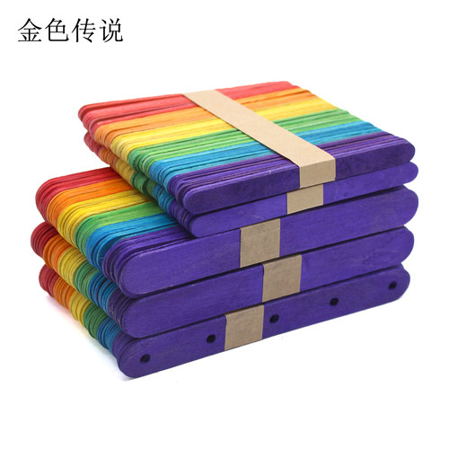 雪糕棒 木棒冰棒棍木片小木条幼儿园手工制作材料diy小屋建筑模型 - 图0