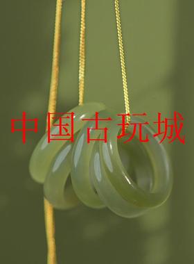 新疆和田玉戒指女款新中式冰种素