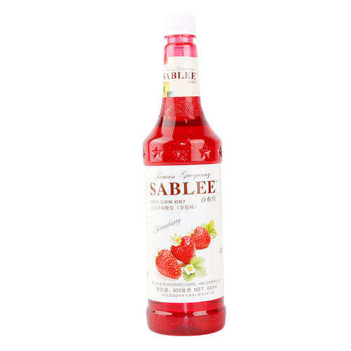 沙布列法式风味草莓糖浆 草莓味糖浆果露900ml SABLEE鸡尾酒专用 - 图3