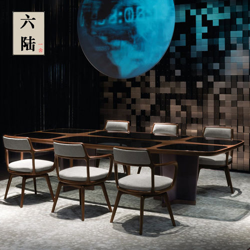 北欧黑胡桃木实木餐椅餐厅椅子设计师意式极简giorgetti别墅家具 - 图2