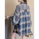 满天星防晒衬衫女夏2025爆款宽松港风休闲微透薄款开衫格子外套潮