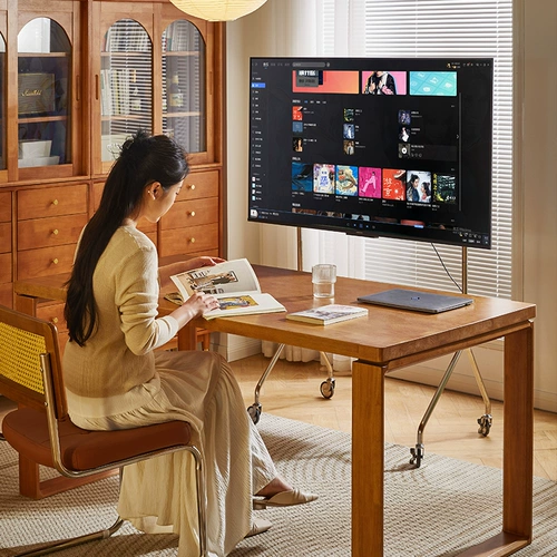 家逸 Твердое дерево подвижное телевизионное подставка для гостиной маленькая квартира телевизионная шкаф средневековой стиль попола