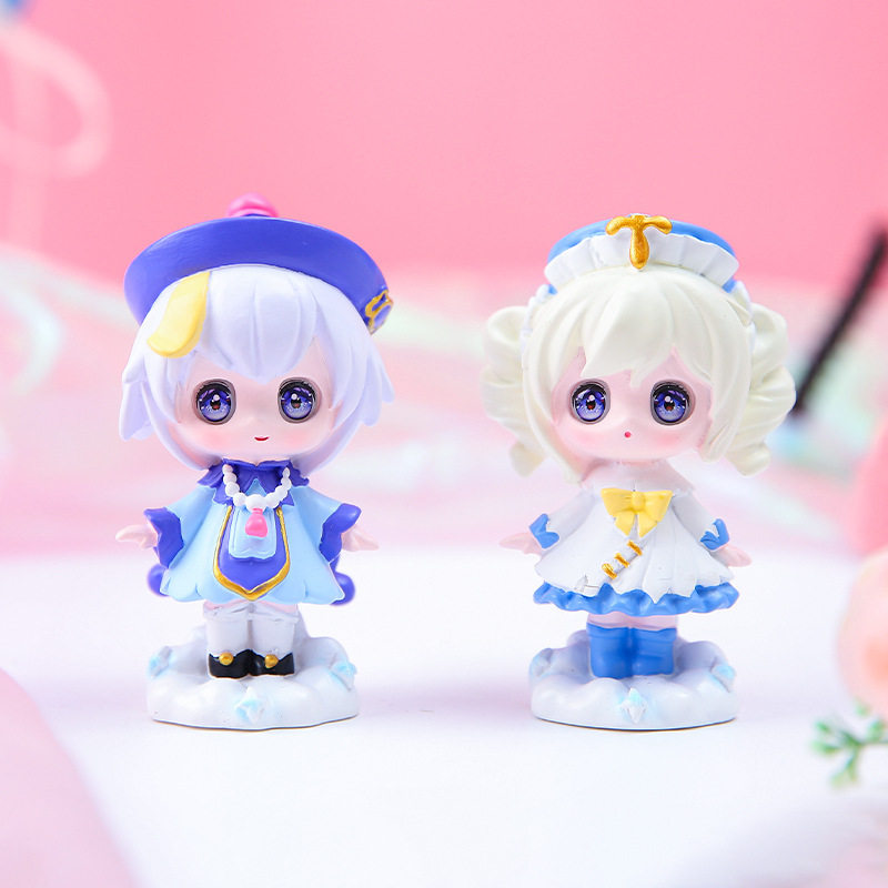 原神战场英姿盲盒可爱可莉温迪胡桃游戏手办桌面摆件女孩生日礼物