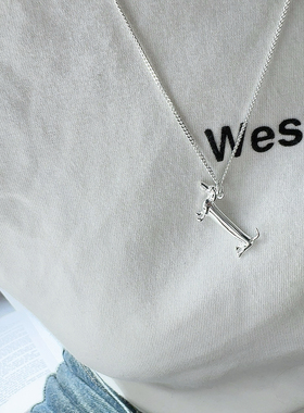 韩代精工S925纯银腊肠狗项链女个性百搭长款卫衣毛衣链新款潮时尚