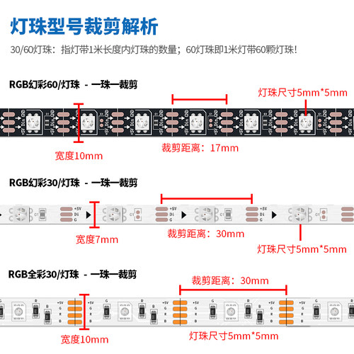LED洞洞板灯带ARGB幻彩流水氛围灯电竞房装饰USB自粘灯条5V拾音灯 - 图3