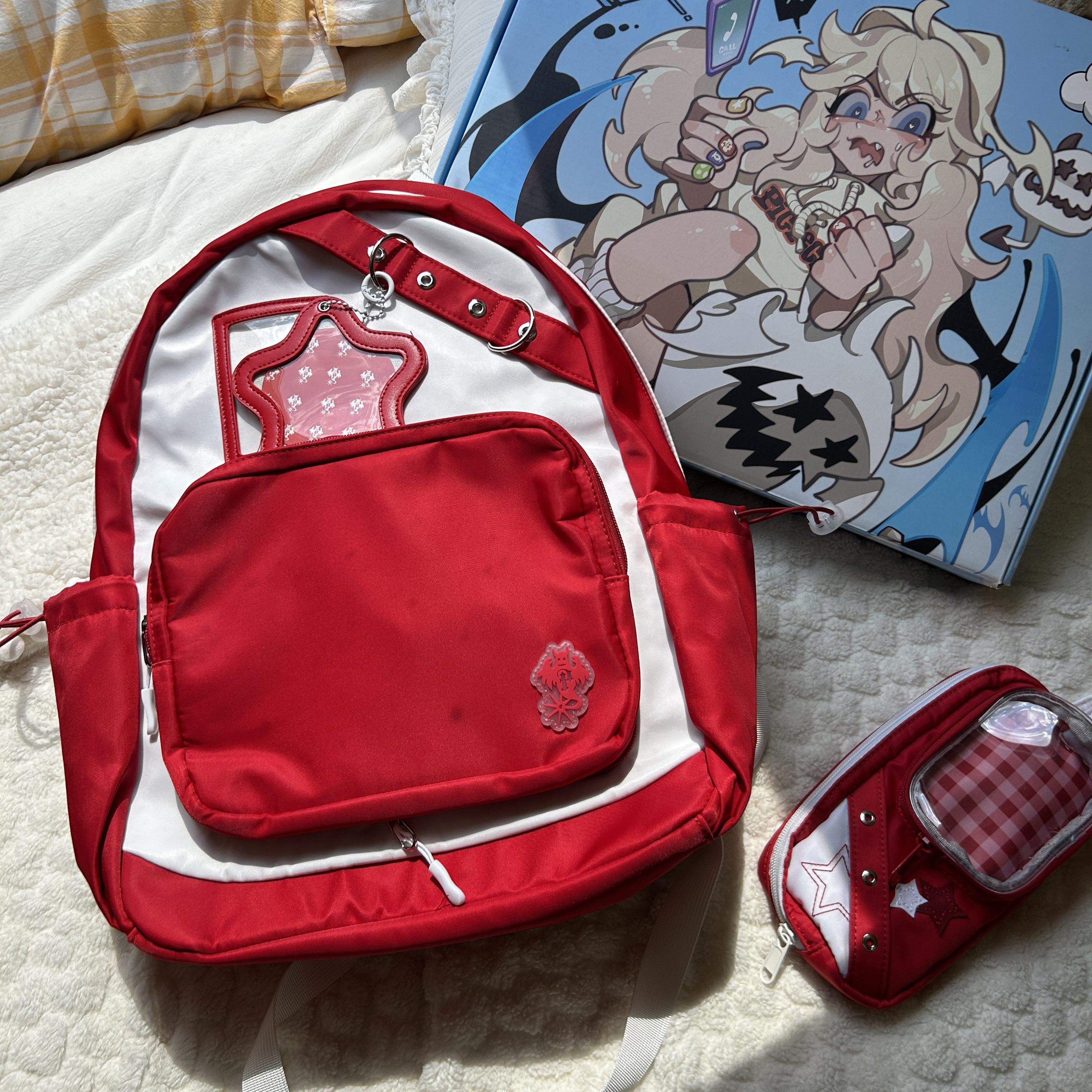 梁拌泡菜LBPC星星痛包双肩包休闲百搭原创设计可爱二次元学生书包,淘宝优惠券,粉丝福利购,淘宝优惠卷