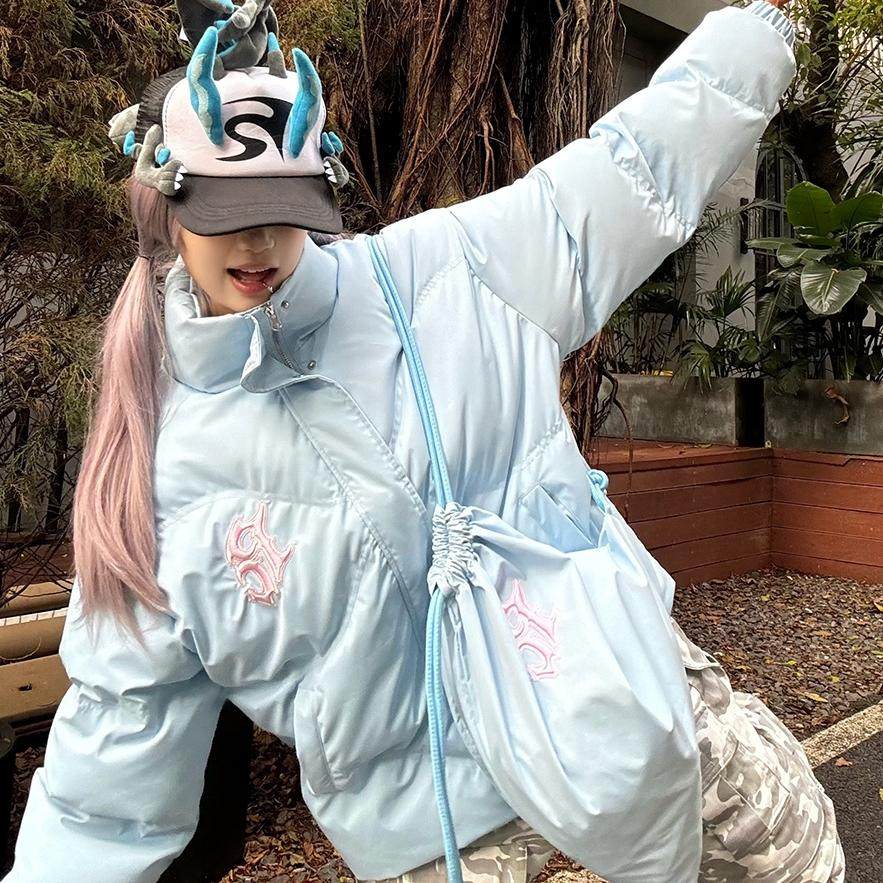 梁拌泡菜【拍棉服送书包】蓝色幽灵休闲棉服外套男女潮牌秋冬情侣,淘宝优惠券,粉丝福利购,淘宝优惠卷