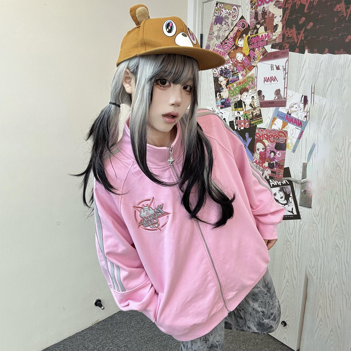 【李煜东同款】梁拌泡菜美式三杠幽灵基础卫衣百搭运动外套秋男女,淘宝优惠券,粉丝福利购,淘宝优惠卷