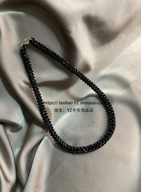 颈链甜酷超闪包金chocker项圈