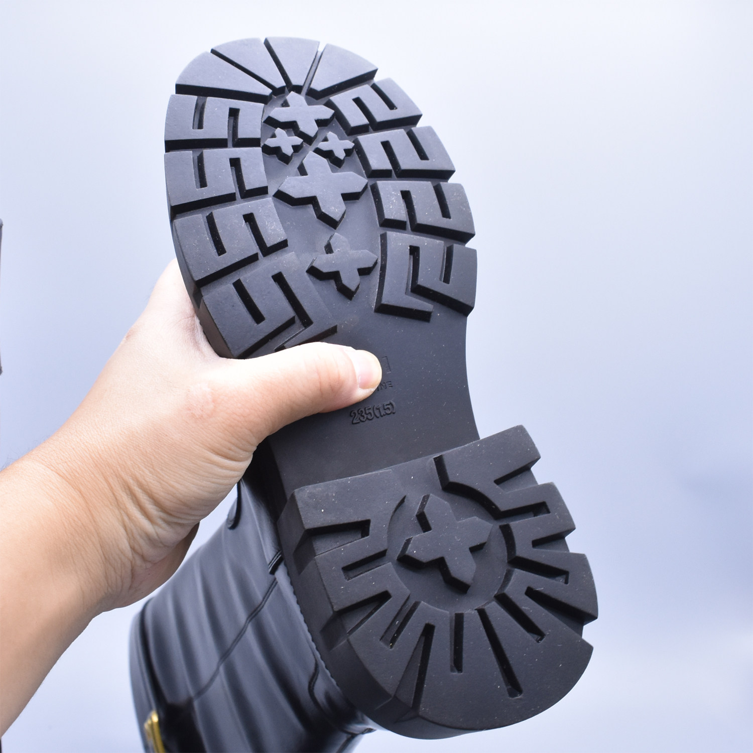 粗跟显腿直后拉链单里高筒靴修脚显瘦及膝骑士靴圆头小锁扣女靴潮,淘宝优惠券,粉丝福利购,淘宝优惠卷