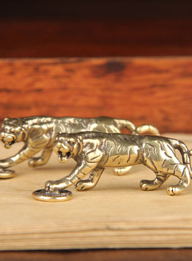 铜老虎挂件摆件铜钥匙扣