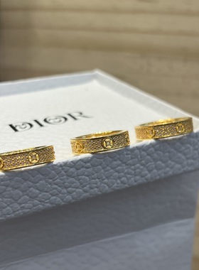 18k金铜钱戒指au750彩金镶嵌莫桑时尚满钻轻奢送长辈礼物手饰