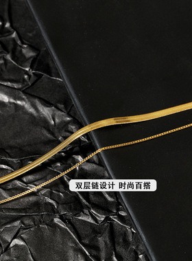 925银项链意大利蛇骨链双层女高级感小众ins轻奢气质饰品配饰爆款