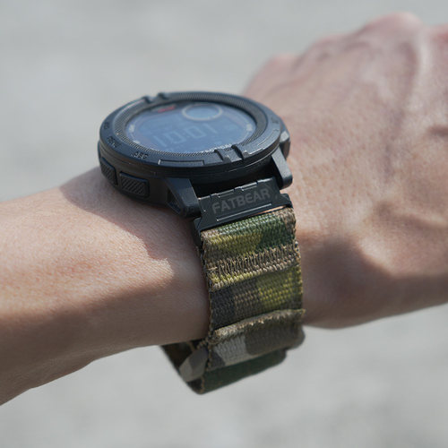 适用于佳明/华米/华为/amazfit/小米/颂拓/高驰/OPPO运动手表户外手表22mm连接器MC迷彩回环尼龙速干表带腕带 - 图0