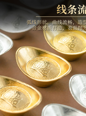 纯铜摆件道具财神客厅聚宝盆