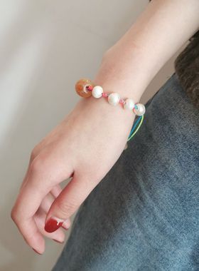 西藏佛家七宝文玩配饰老物件手串