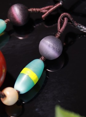 10671老红玛瑙球多宝项链珠宝收藏男女民族风项链高级配饰