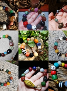 古珠多宝手串 文玩老珠子Old Ancient Pearl Treasure Bracelet94