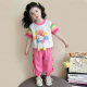 ເດັກຍິງຊຸດ summer ເດັກນ້ອຍ cat ສັ້ນ sleeve summer dress ບາງ