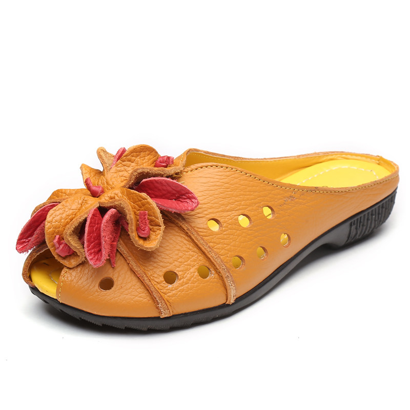 天天特价夏季真皮凉拖平底女鞋民族风防滑舒适