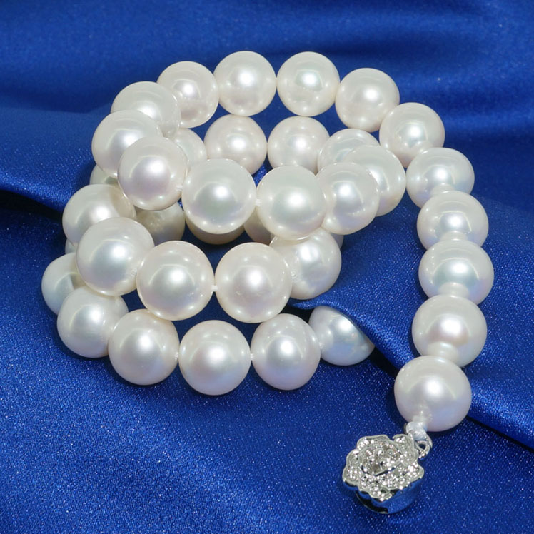 包邮促销特价10-11mm正品天然珍珠项链白色正圆强光女送闺蜜妈妈