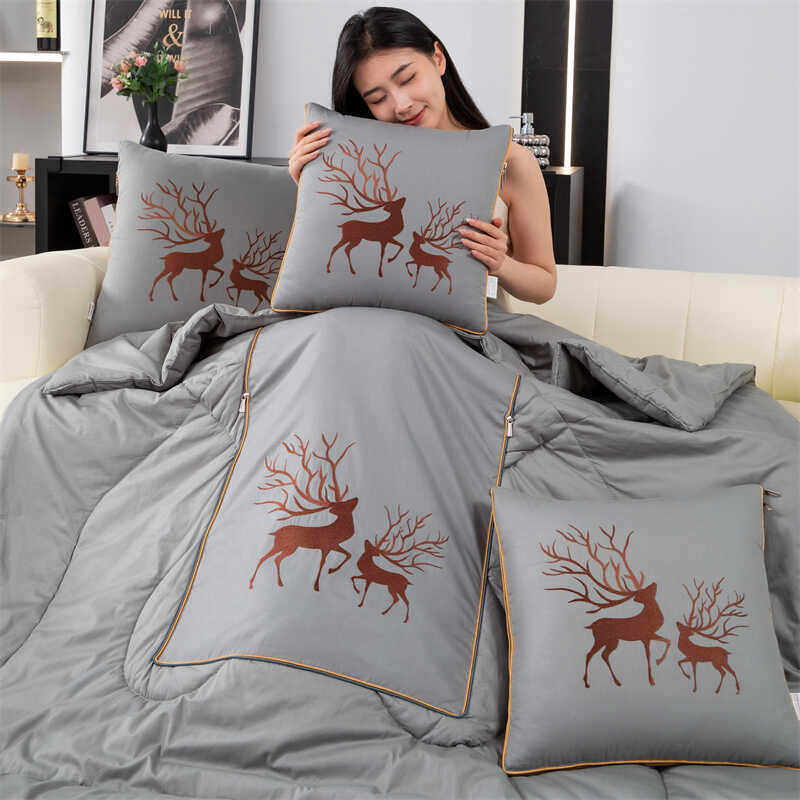 全棉两用抱枕被子1.8米宽2.1米长车载靠垫沙发办公室午休可机洗棉,淘宝优惠券,粉丝福利购,淘宝优惠卷