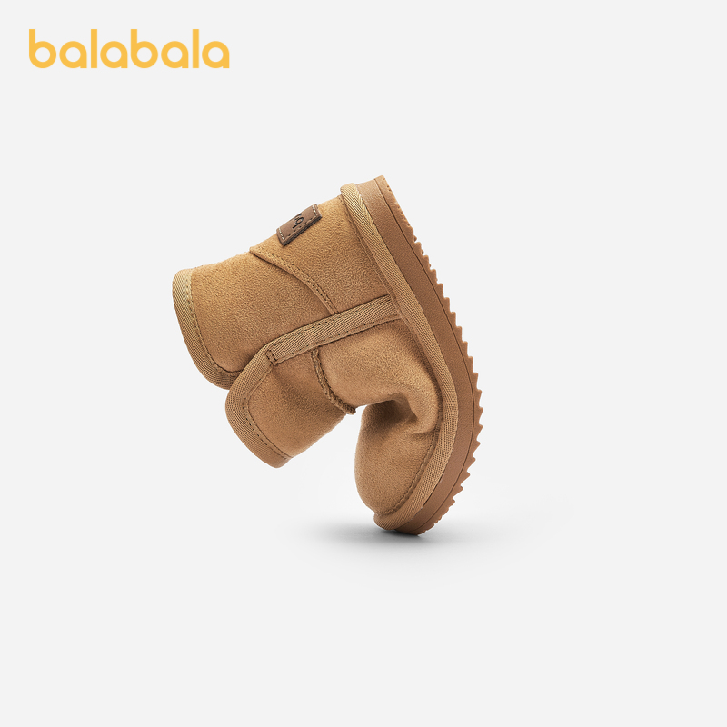 巴拉巴拉童鞋儿童雪地靴男童女童加厚短靴新款冬季加绒靴子防水小 - 图1