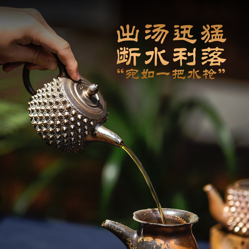 茶神柴烧吴金维柴烧佛陀殊胜法螺茶壶陶壶茶具中式复古纯手工台湾 - 图2