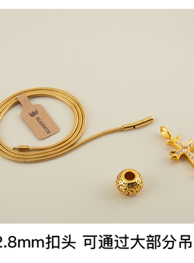 BLKSMTH钛钢蛇骨链镀金锁骨链