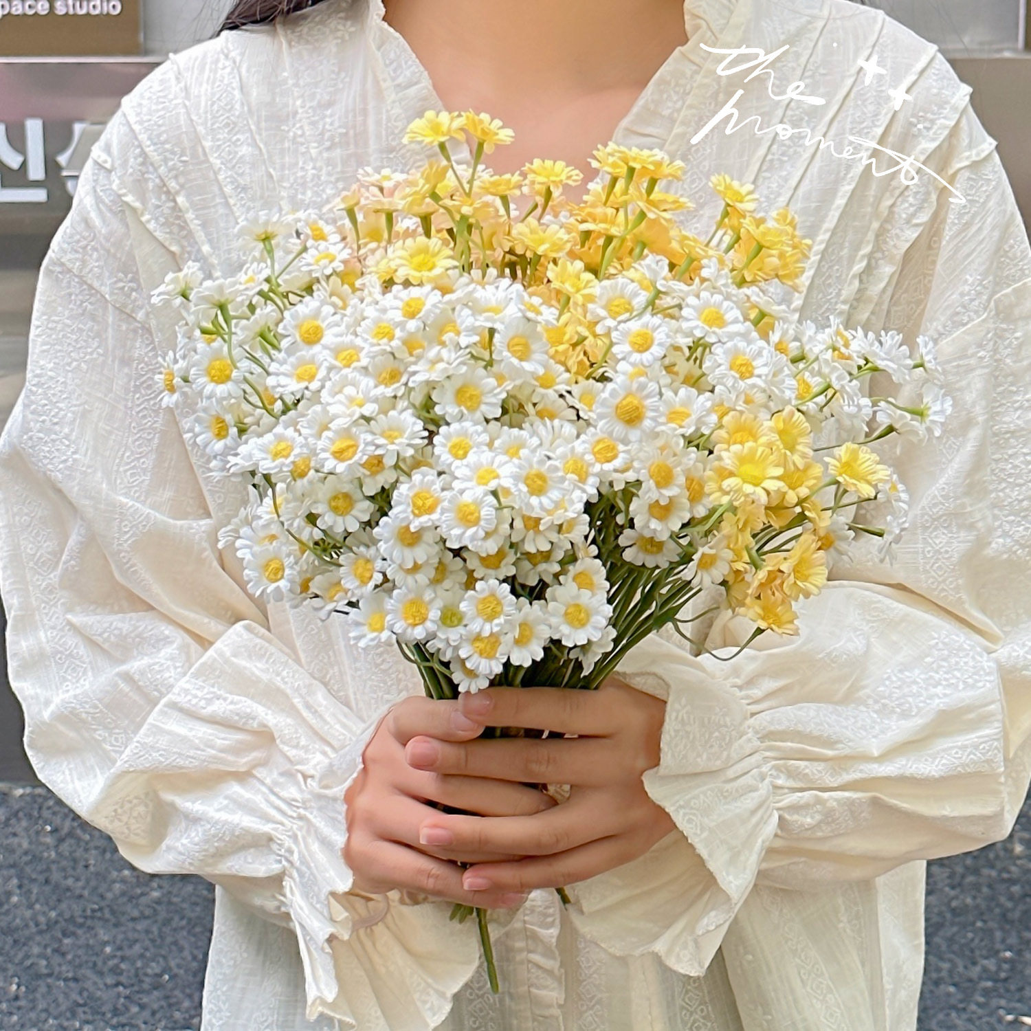 洋甘菊小雏菊仿真花假花网红客厅花艺摆件餐桌面干花装饰拍照花束