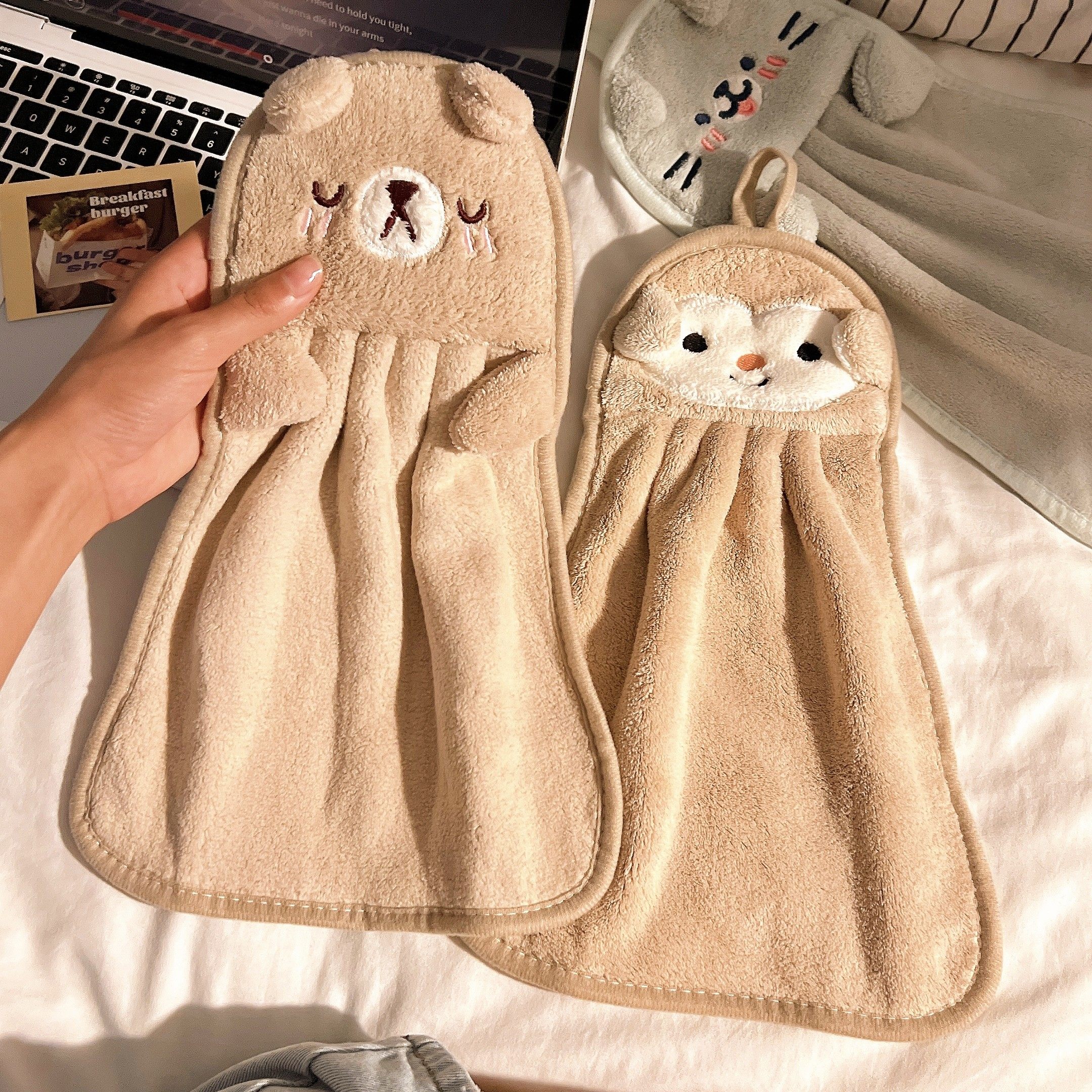 可爱擦手巾可挂式毛巾儿童擦手布卫生间超强吸水抹布家用浴室手帕,淘宝优惠券,粉丝福利购,淘宝优惠卷