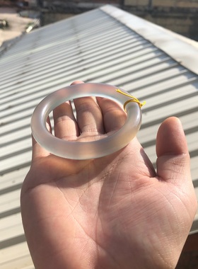 天然巴西无棉正圆玛瑙手镯送女友