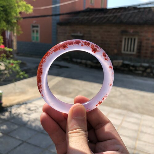 巴西玛瑙手镯冰种玉髓马达加斯加玉髓高冰种老坑手串手链吊坠专拍 - 图0