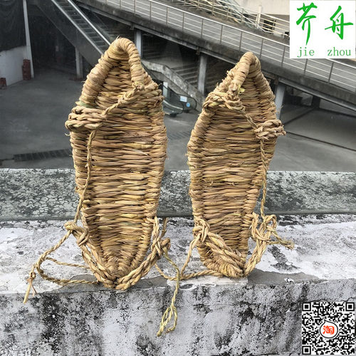 2023夏季新款草鞋男士手工编织稻草鞋女红军复古天然国潮凉鞋藤草 - 图2