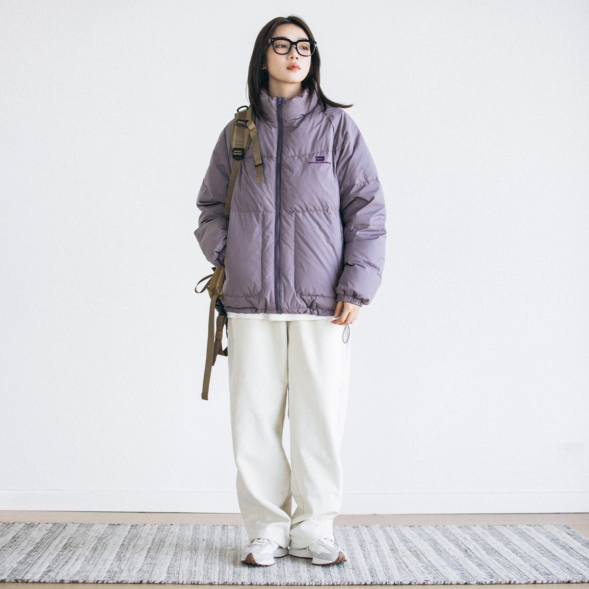 Epicsocotra2023冬装新款潮牌中性立领90白鸭绒羽绒服男女面包服-图1