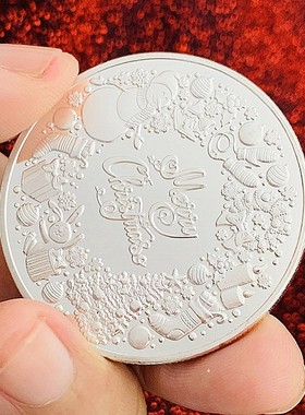 圣诞雪橇镀金币儿童卡通硬币